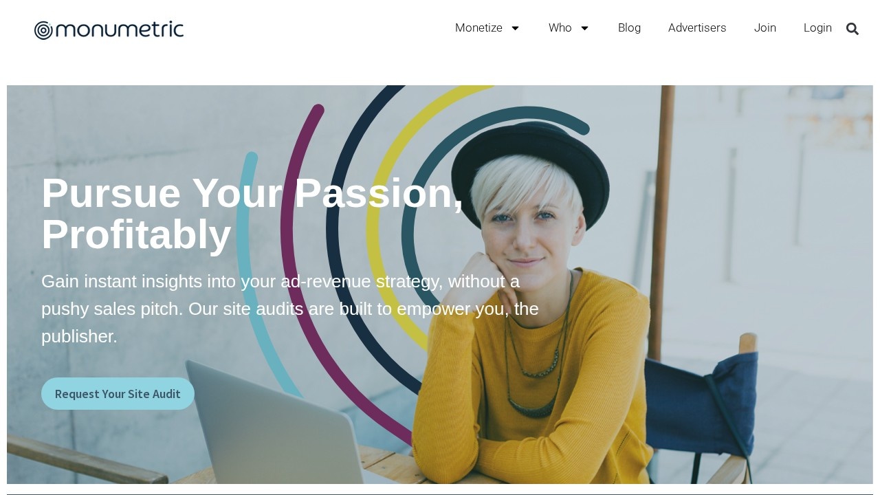 Monumetric website screenshot